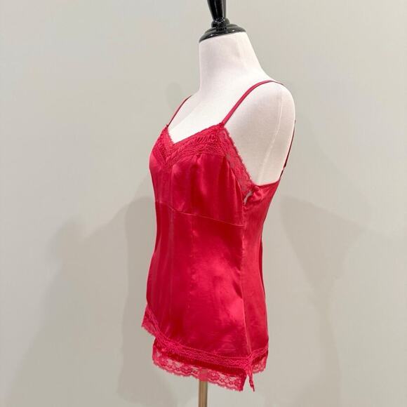 Vintage Y2K Tank Top Size XS Hot Pink 100% Silk Cami Girly Soft Girl Babydoll - Picture 6 of 16